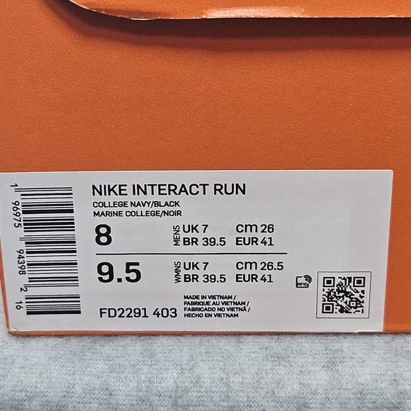 Nike Interact Run Shoes Navy/Black Men's 8 Women's 9.5 - Picture 6 of 6